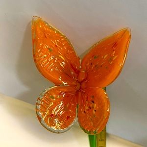Orange Glass Butterfly